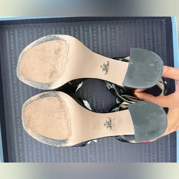 Prada Black Patent Leather Platform Heels - Picture 5 of 11